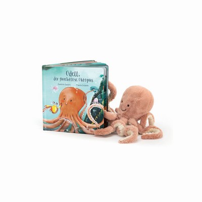 Jellycat Odell Der Furchtlose Oktopus Buch and Odell Octopus Little USA | 78403DHNU